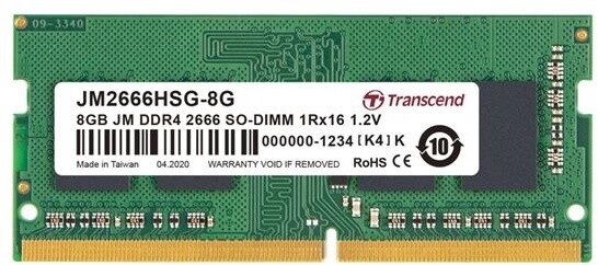 Memoria RAM Transcend 8GB DDR4 2666 SO-DIMM