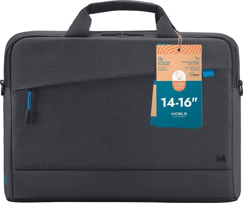 Çantë laptopi Mobilis 025028, 16", briefcase, e zezë