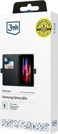 Këllëf portofol 3MK për Samsung Galaxy A05s, me magnet, me qëndërse, i zi