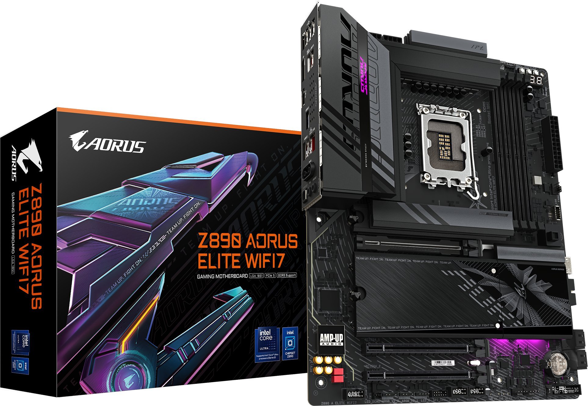 Pllakë amë Gigabyte Z890 Aorus Elite Wifi7, DDR5, PCIe 5.0, e zezë