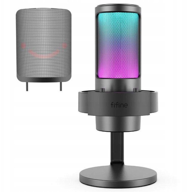 Mikrofon kondensator Fifine A8, USB, RGB, i zi