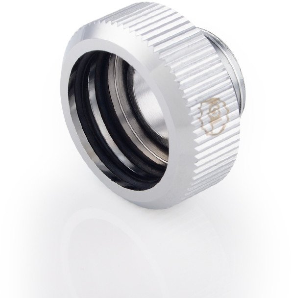 Përshtatës ftohje uji Bitspower Touchaqua, G1/4" mashkull në 16mm, set 2 copë, argjend