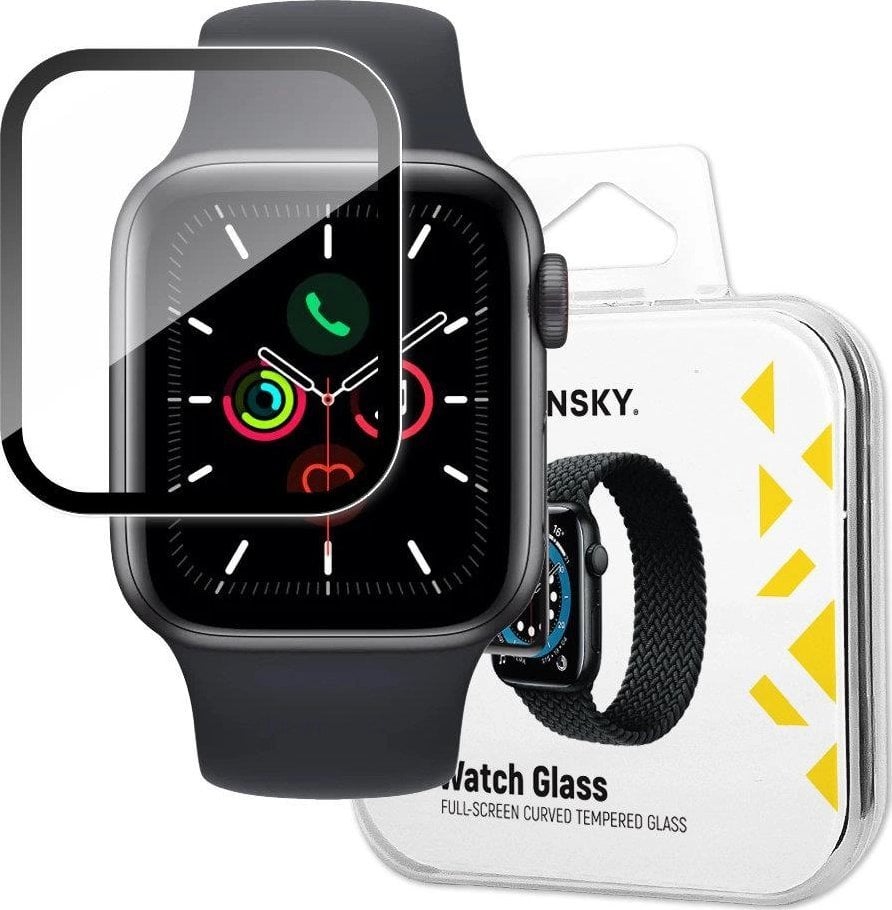 Xham mbrojtës Wozinsky për Apple Watch 4 5 6 SE 44mm, hibrid, kornizë e zezë