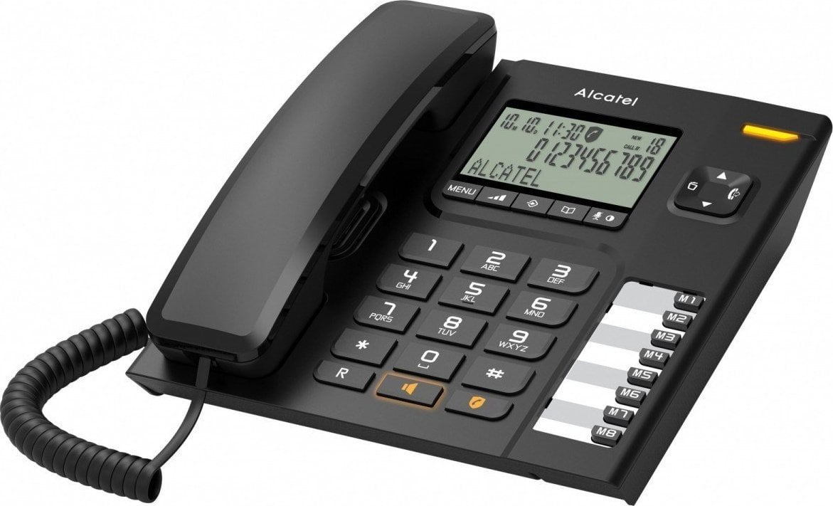 Telefoni fiks Alcatel T78, me kabllo, ekran me ndriçim, i zi