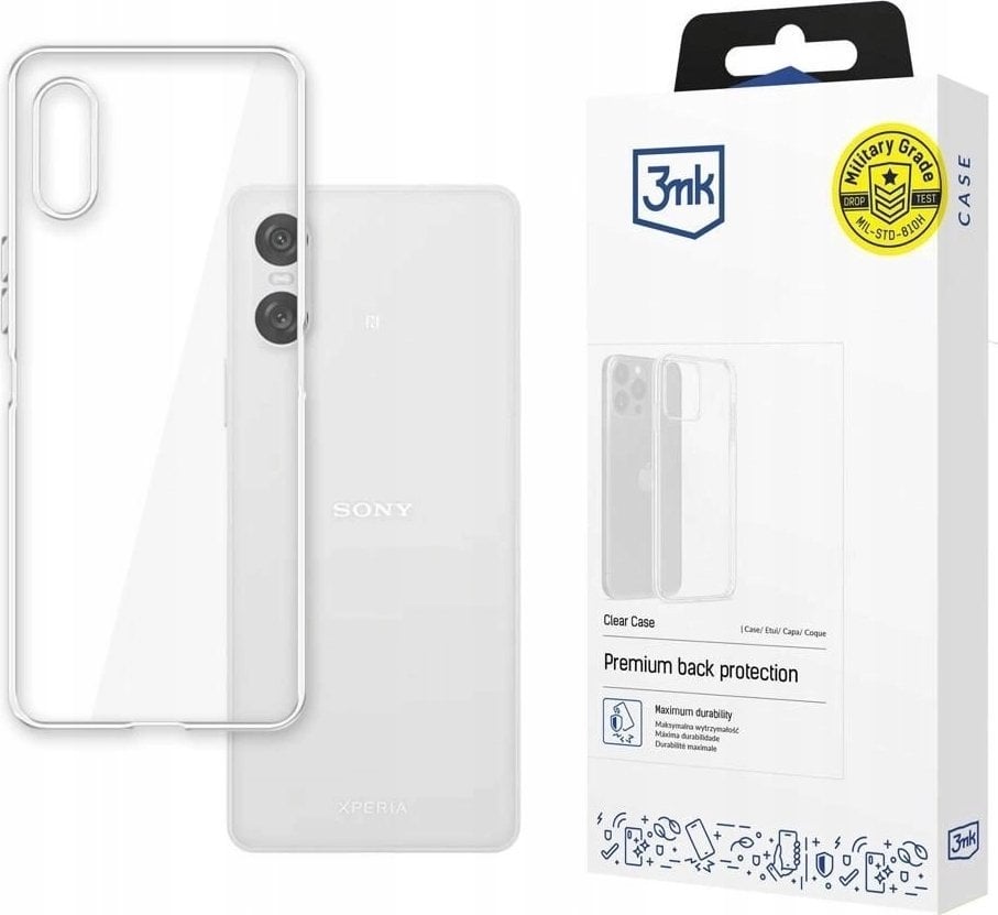 Kollfke transparente 3mk Clear Case për Sony Xperia 10 VI, fleksibël, transparente