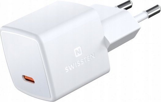 Karikues muri Swissten GaN USB C, 33W, Power Delivery, i bardhë