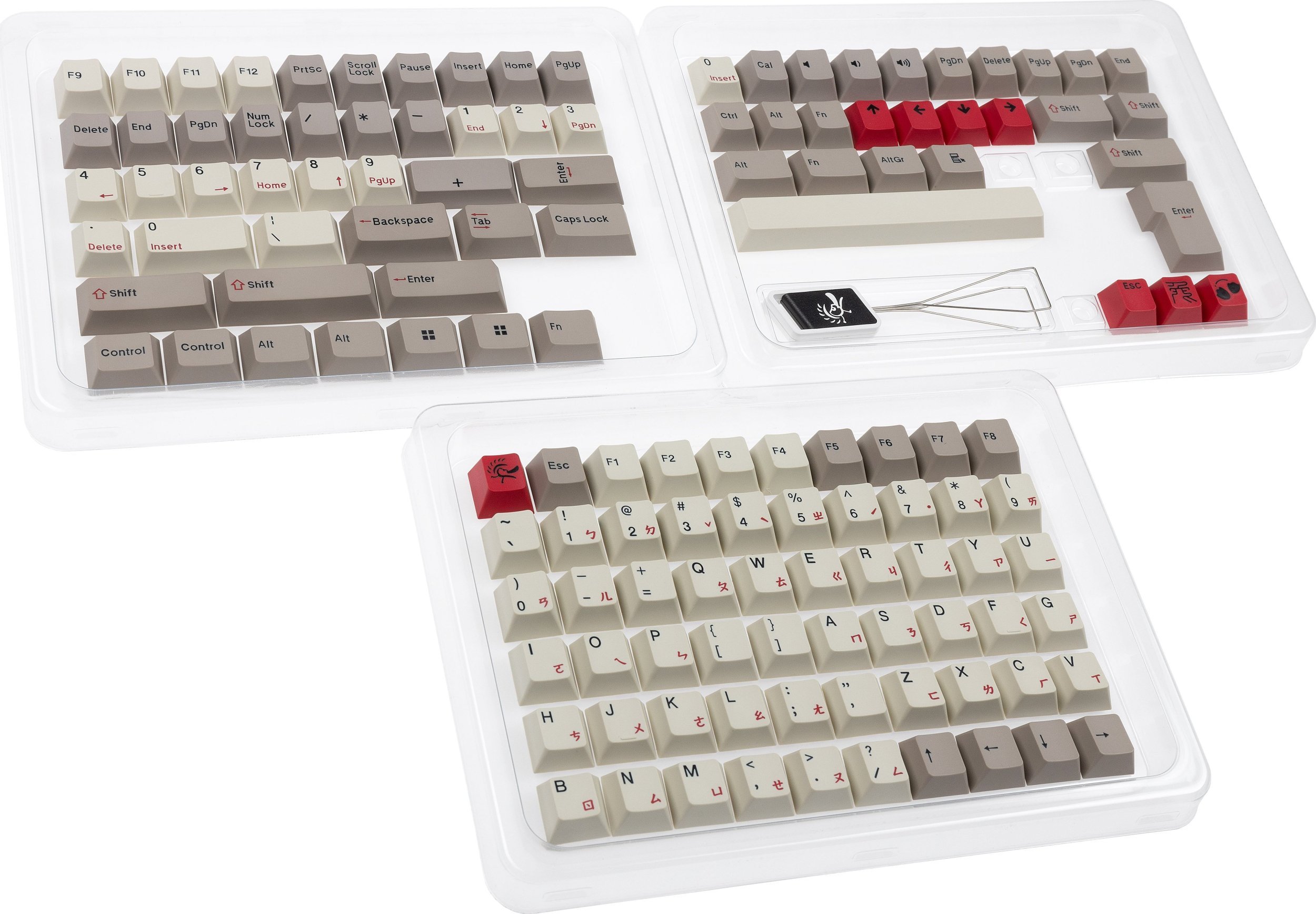 Set tastesh Ducky Vintage, PBT, ANSI US, shumëngjyrëshe