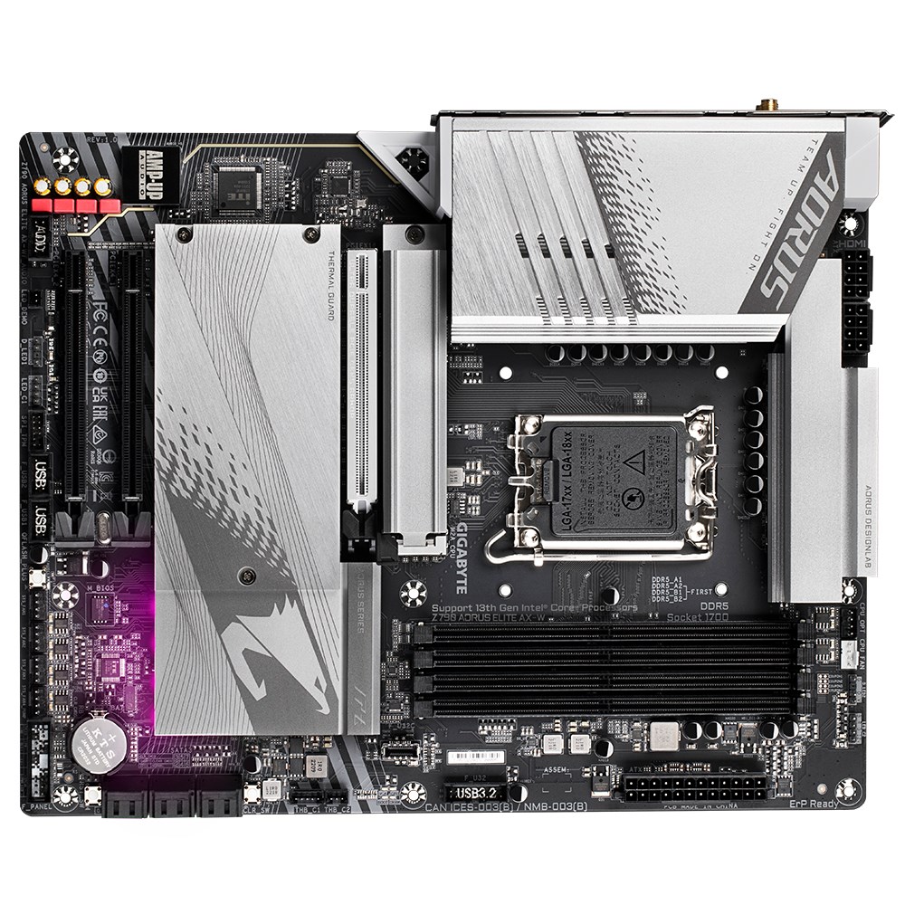 Pllakë amë Gigabyte Z790 AORUS ELITE AX-W, LGA 1700, DDR5, ATX, e zezë
