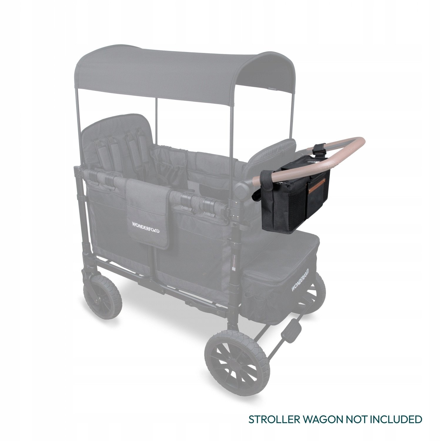 Организер за родители WonderFold Parent Console 2 Cup, 2 држачи за чаши, џебови со затворање, црн