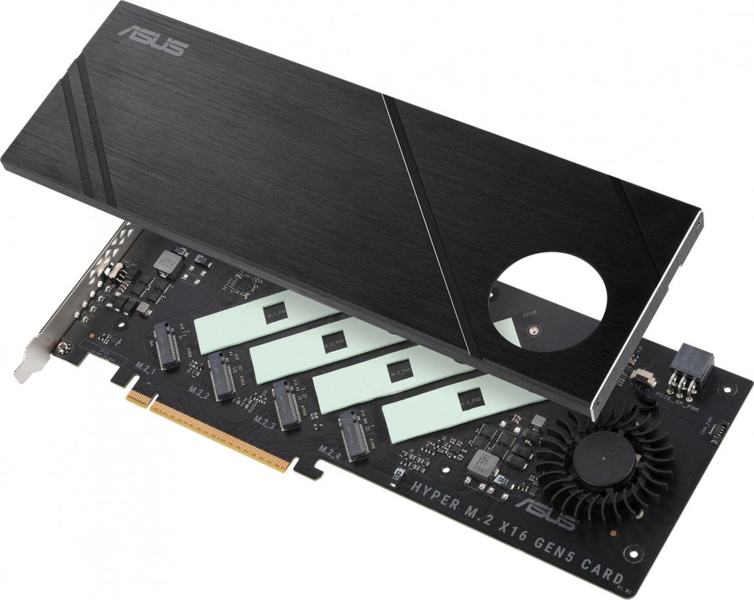 Адаптер Asus Hyper M.2 x16 Gen5, PCI Express 5.0 x16, 4x M.2 PCIe NVMe