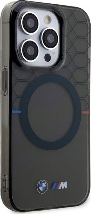 Mbulesë telefoni BMW Pattern MagSafe, për iPhone 14 Pro Max, gri