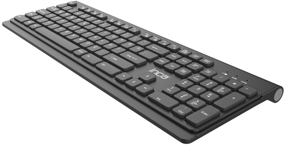 Set tastierë dhe mi Inca IWS-519, RF wireless, QWERTY turke, i zi