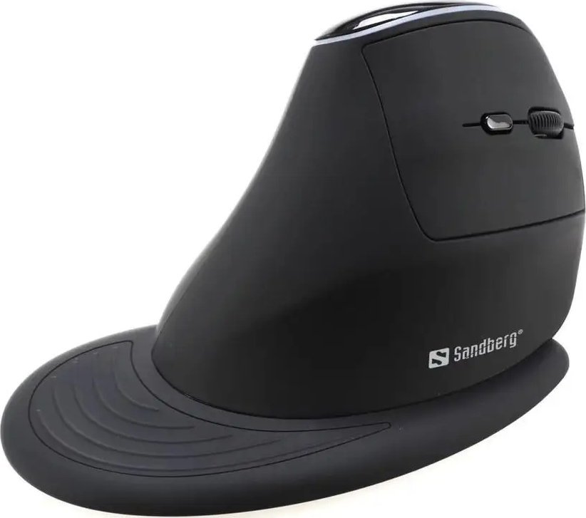 Maus vertikal pa tela Sandberg Wireless Vertical Mouse Pro, 1600 dpi, LED i bardhë