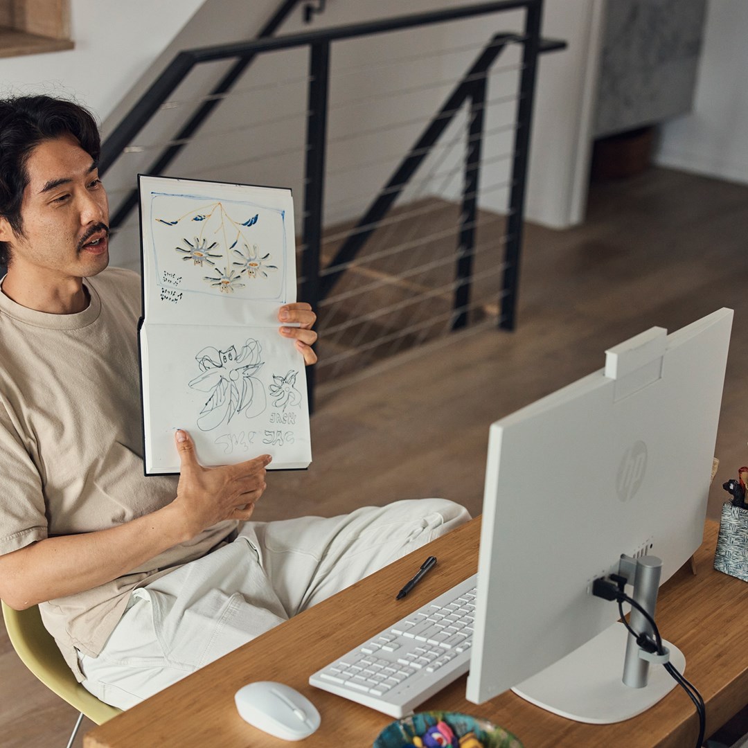 Kompjuter All-in-One HP 24-cr0013nw, 23.8", Intel Core i3-1315U, 16GB RAM, 512GB SSD, i bardhë