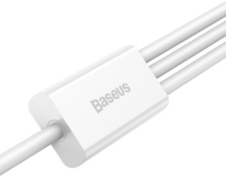 Kabllo BASEUS Superior 3në1, USB-A - USB-C/micro USB/Lightning, 1.5m, e bardhë