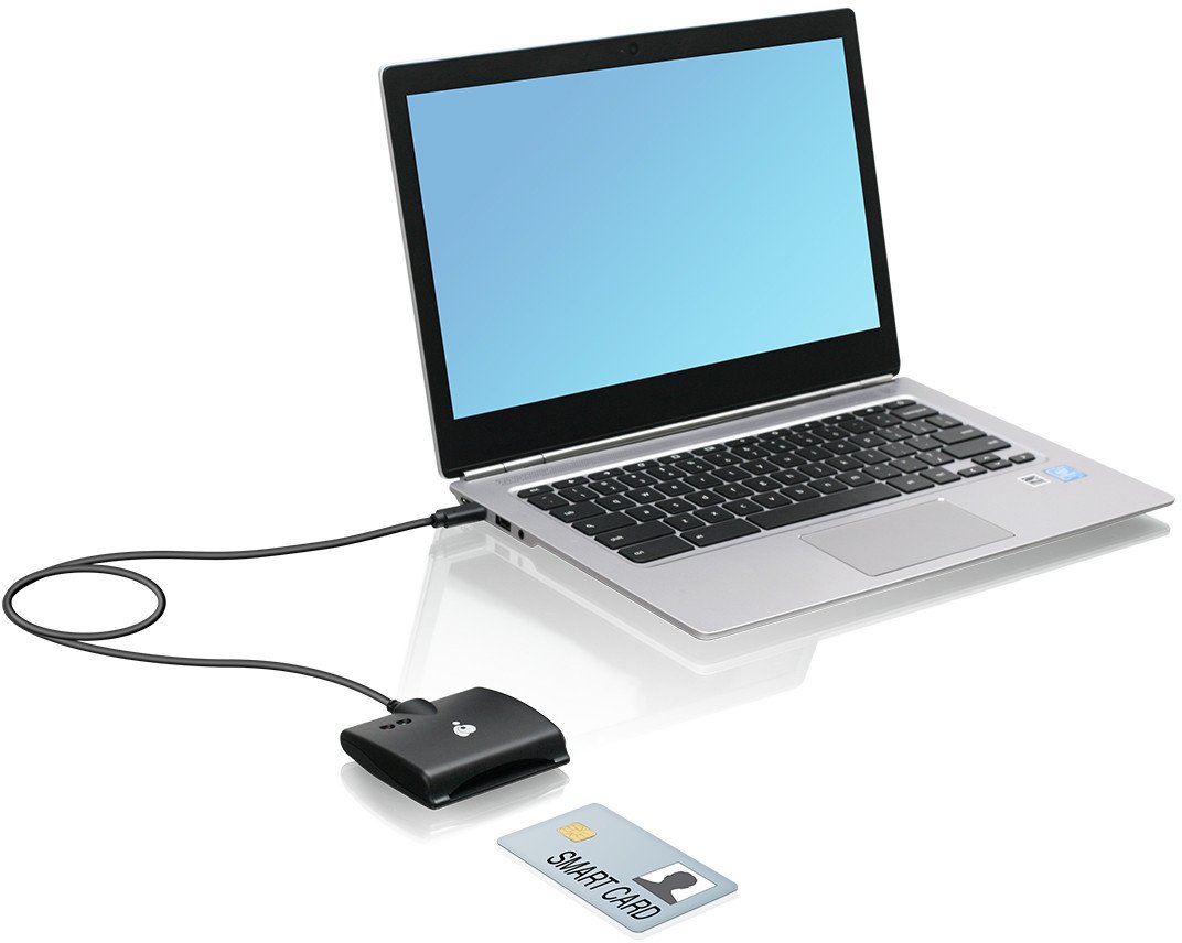 Lexues karte IOGEAR USB-C Smart Card Reader, kontakt, USB Type-C, i zi