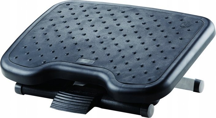 Mbështetëse këmbësh Q-Connect Q-CONNECT, 46x34cm, e rregullueshme, e zezë