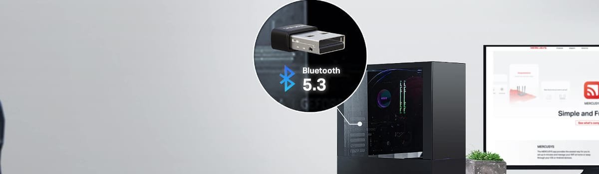 Adapter Bluetooth Mercusys MA530, USB Nano, Bluetooth 5.3, i zi