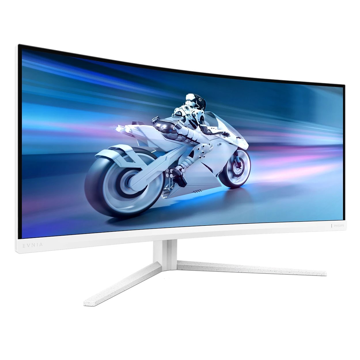 Закривен гејминг монитор Philips Evnia 5000 34M2C5501A, 34\", 3440 x 1440, бел