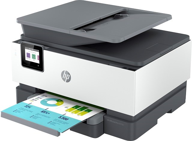 Printer multifunksional HP OfficeJet Pro 9010e, Inkjet termal, i zi