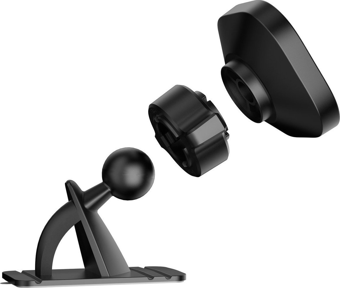 Mbajtëse magnetike veture Dudao F6C, vetëngjitëse për panel, rrotullim 360°, e zezë