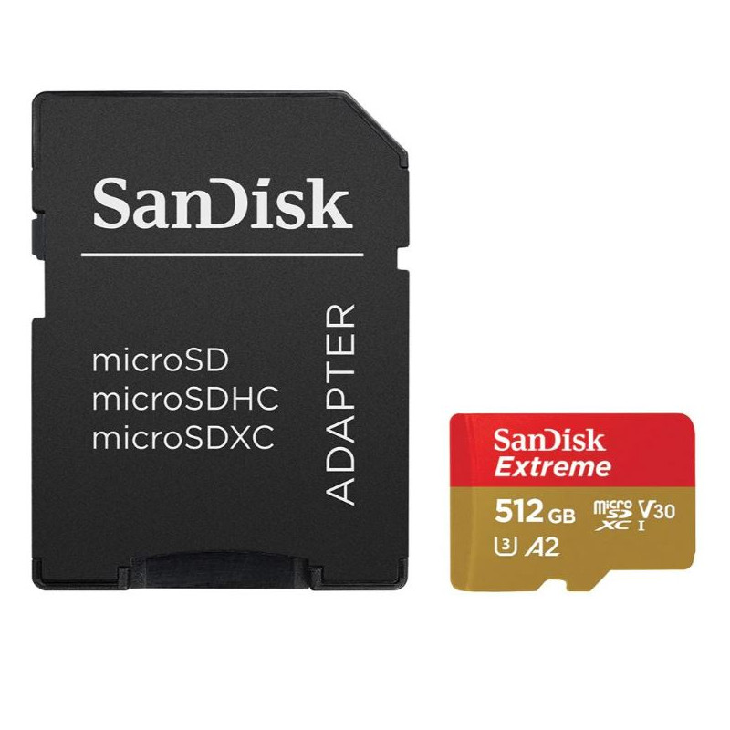 SanDisk Extreme MicroSD 512GB With SD Adapter
