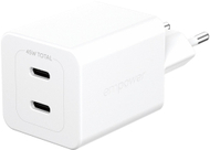 Ѕиден полнач PanzerGlass Turbo 45W, 2x USB C, PD 3.1, бел