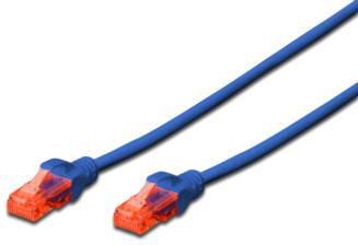 Kabllo rrjeti Digitus RJ-45, Cat.6, 1m, e kaltër