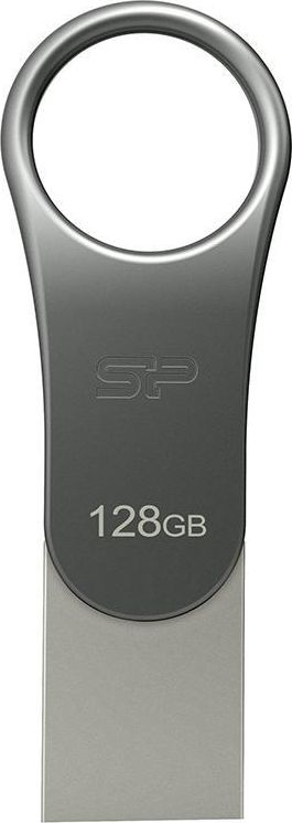 Silicon Power C80 USB Флеш Диск, 128 GB, USB 3.0, Silver