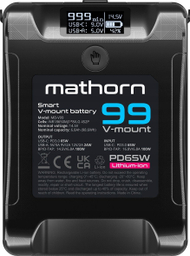 Bateri V-Mount Mathorn MB-V99, 99Wh, OLED, e zezë