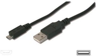 Kabllo Digitus USB-A - microUSB, 1 m, e zezë Kabllo Digitus USB-A - microUSB, 1 m, e zezë