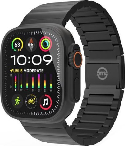 Rrip ore Mobile Origin Titanium Band, për Apple Watch 49mm 45mm 44mm 42mm, titan, i zi