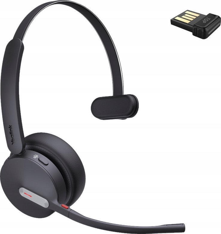 Kufje mono Yealink BH70 Teams, me Bluetooth, lidhje USB A, të zeza