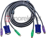 Kabllo KVM ATEN 2L-5003P/C, PS/2 HD-15, 3m, gri