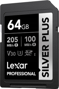 Kartë memorje Lexar SD Silver Plus UHS-I, 64GB, V30