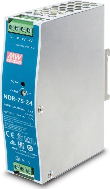 Furnizim energjie industrial Planet PWR-75-24, 24V DC, 75W, blu gri