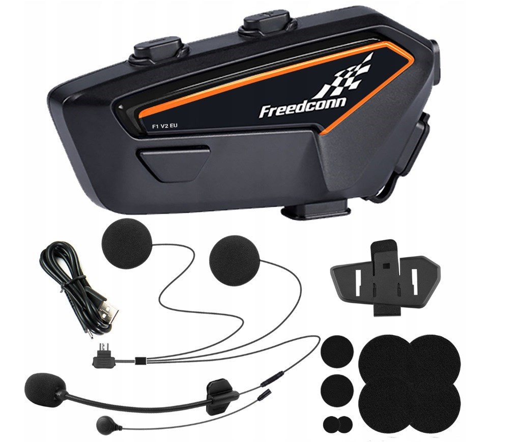 Interkom motoçiklete FreedConn F1 V2 EU, Bluetooth 5.2, i zi