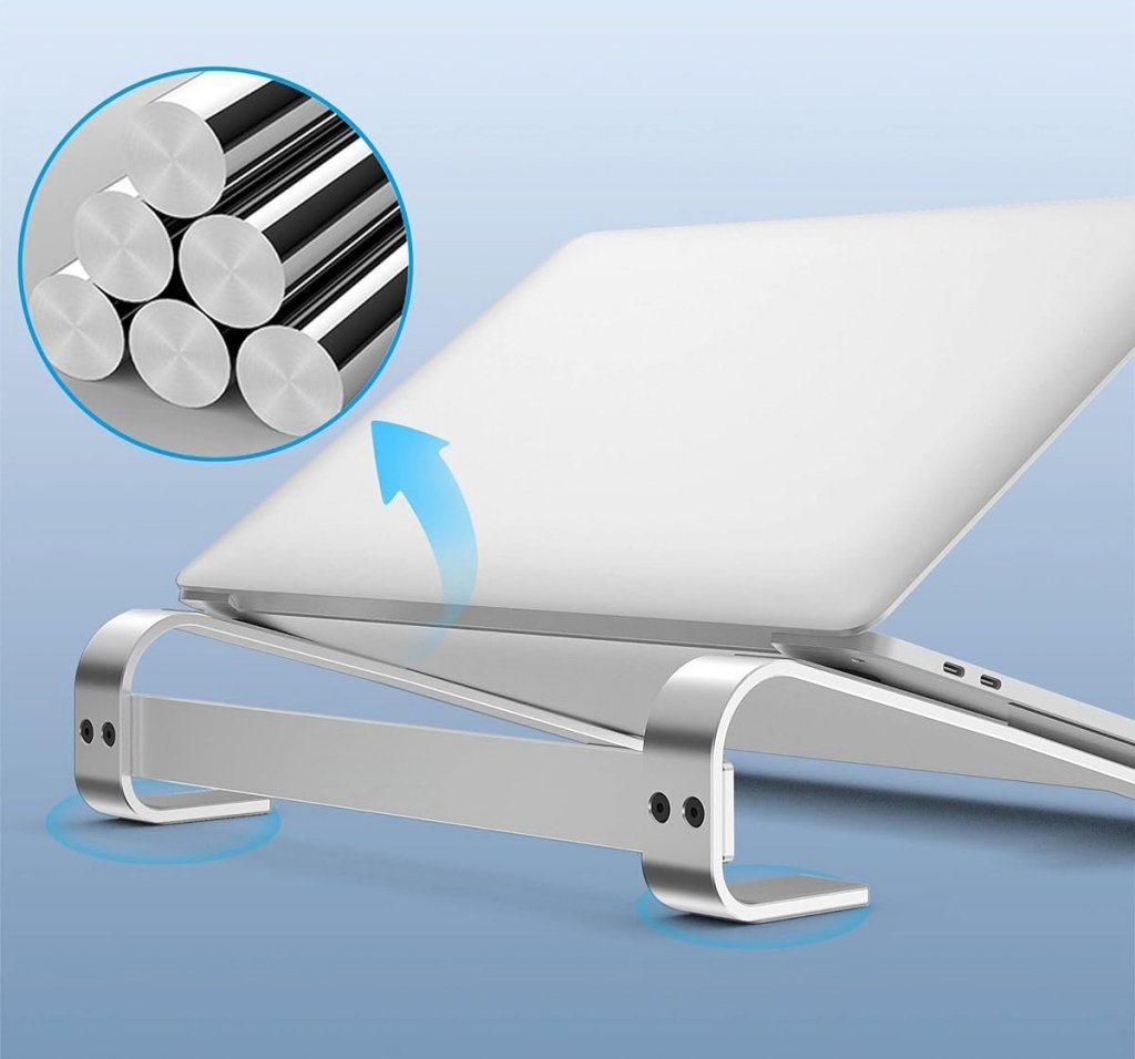 Сталак за лаптоп Арт P22, метален, 10-17\", сребрен