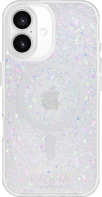 Mbrojtëse telefoni Kate Spade New York Chunky Glitter MagSafe, për iPhone 16, transparente me shkëlqim