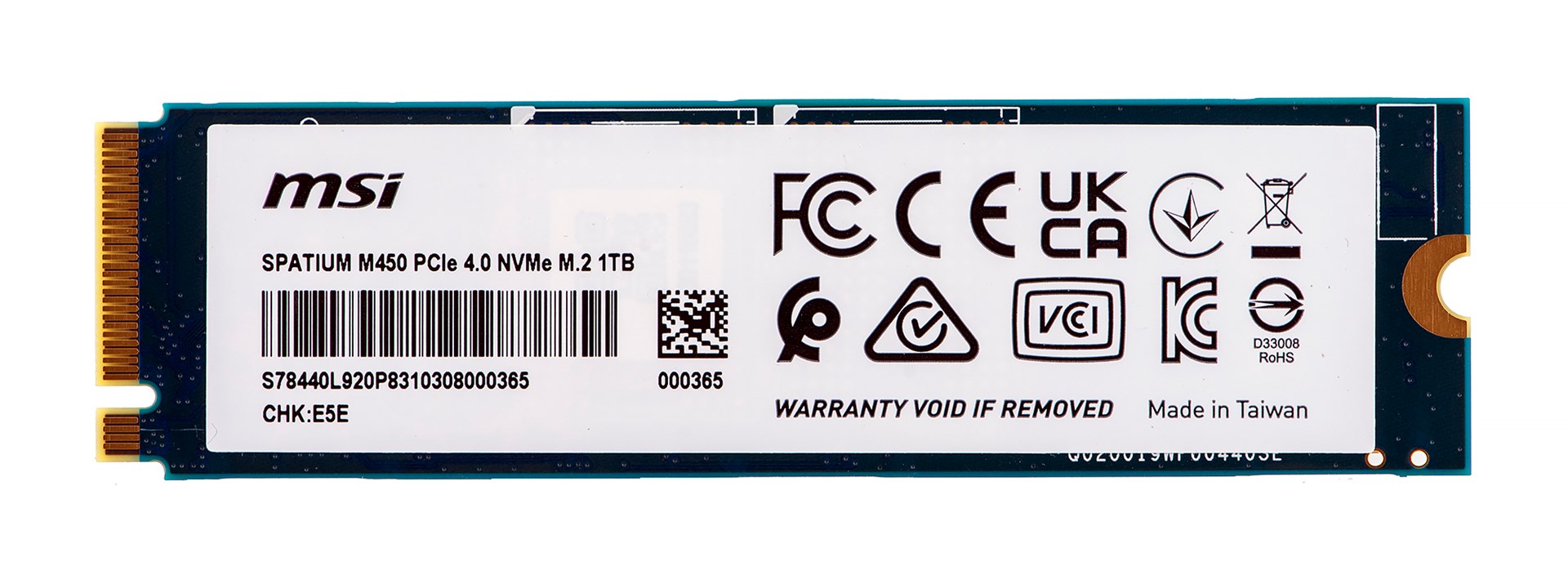 Disk SSD MSI Spatium M450, 1TB, M.2 2280 PCI-E x4 Gen4 NVMe