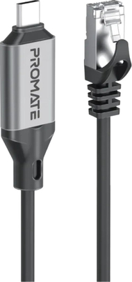 Adaptor USB C në Gigabit Ethernet Clink RJ45, kabllo, i zi