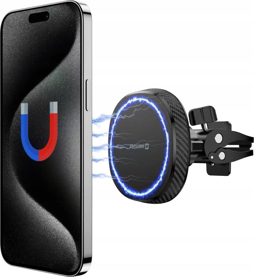 Mbajtëse telefoni Swissten MagStick Compact, MagSafe, kompakte, e zezë