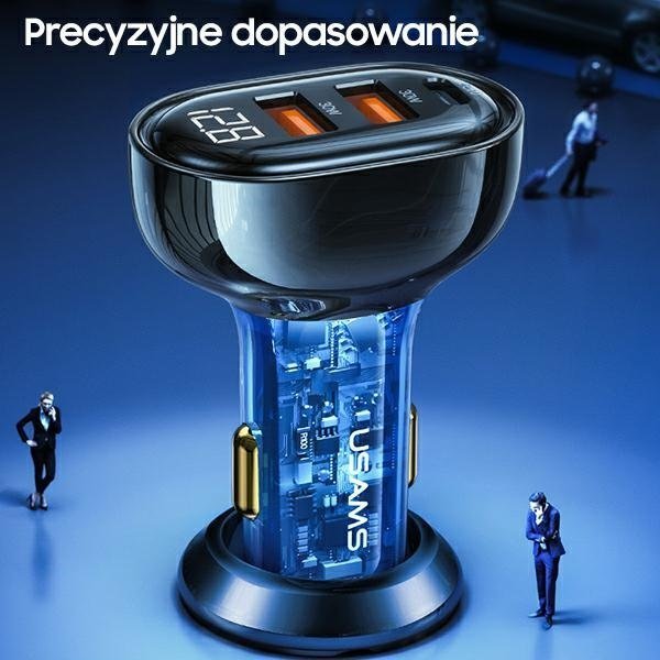 Karikues makine Usams US-CC158, 2x USB-A 1x USB-C, 3A, i zi