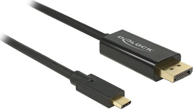 Kabllo Delock USB-C - DisplayPort, 2m, e zezë