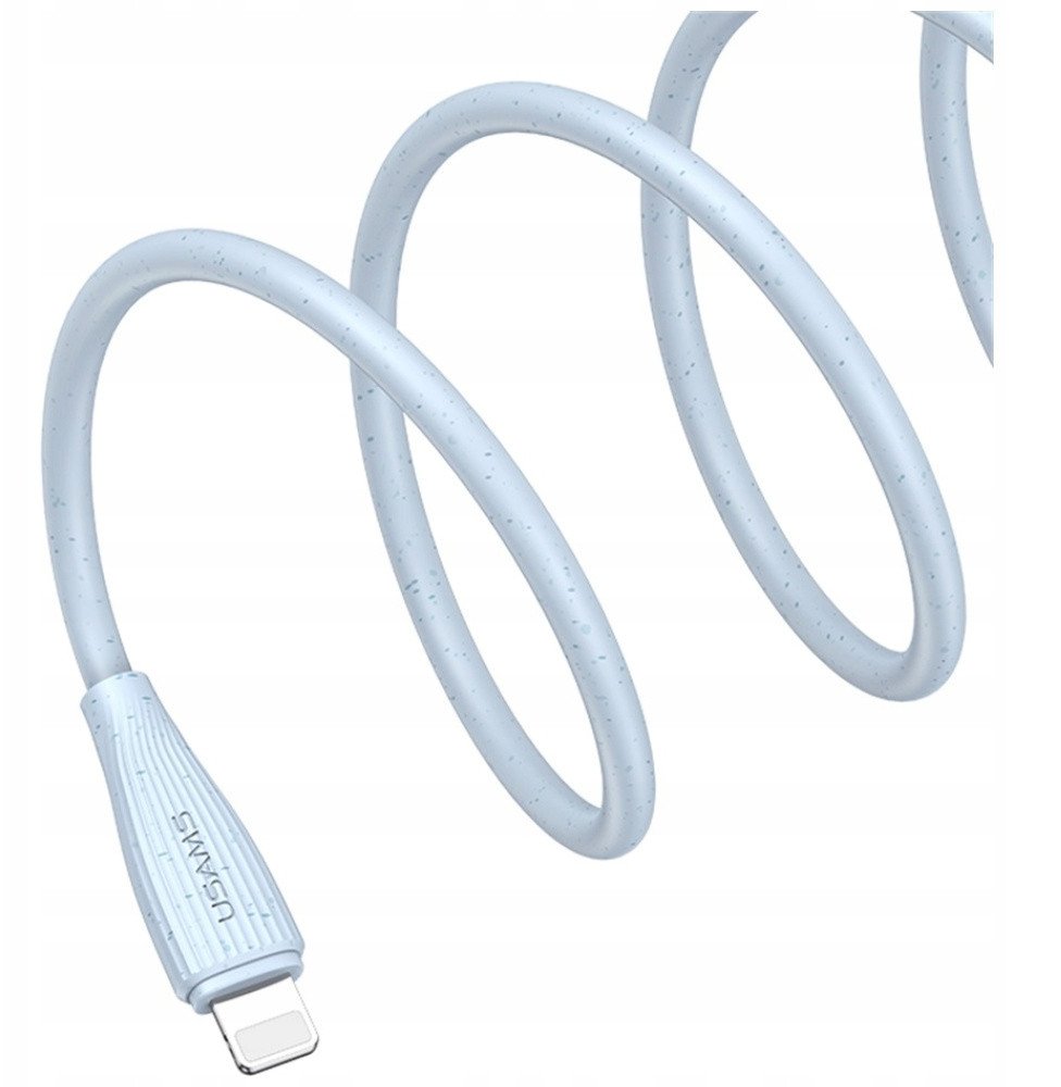 Kабел USB Usams Green Series SJ717, USB-C во Lightning 1m, 30W, розова