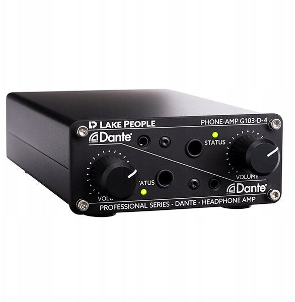 Përforcues kufjesh Lake People G103-D4 Dante, rregullim gain, profesional