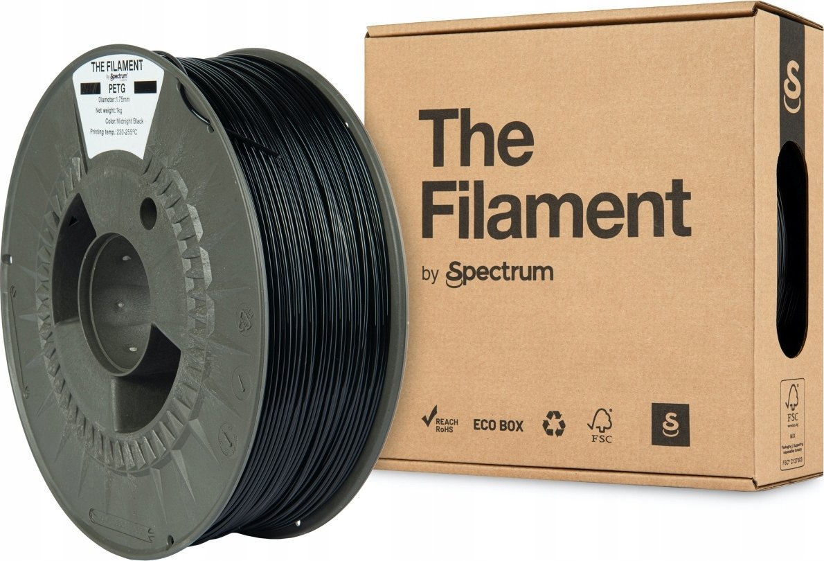 Филамент 3D Spectrum The Filament TF-24015, PETG, 1.75mm, 1kg, црн