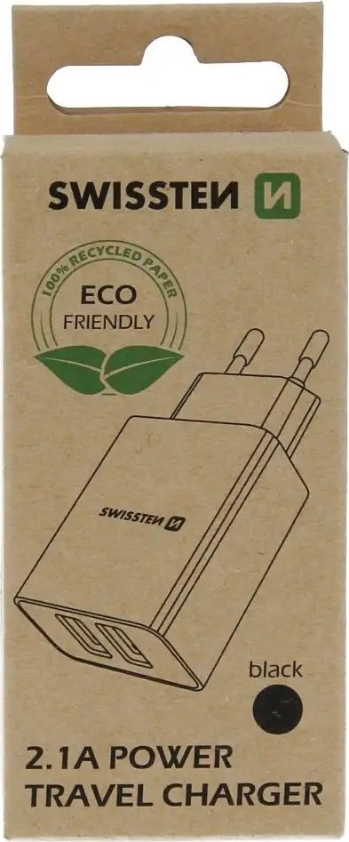 Kabllo Swissten 8595217475496, USB, 1m, e zezë