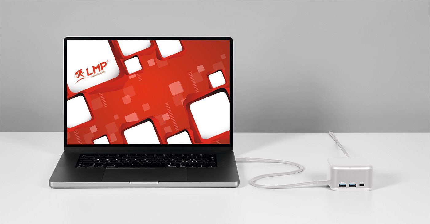 Docking station LMP PowerDock, USB C 5 porta, 100W PD, i bardhë