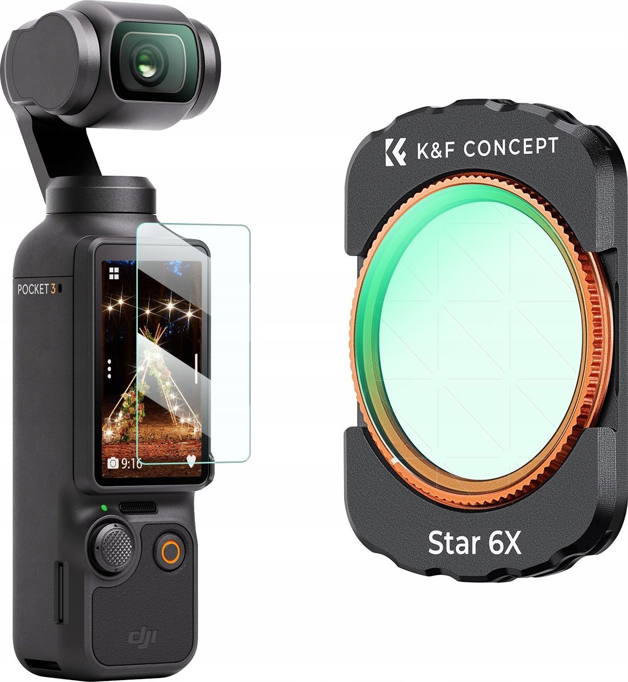 Filtër magnetik star 6x K&amp;F Concept, për DJI Osmo Pocket 3, i zi